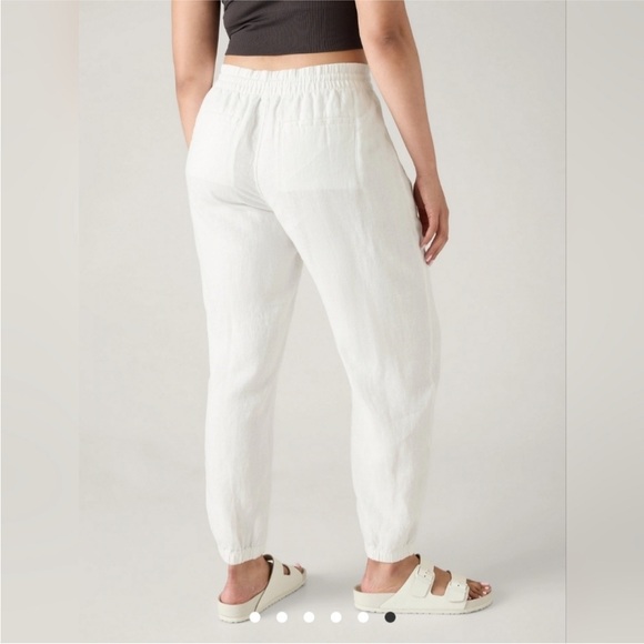Athleta Retreat Linen Jogger - White - size 8 Medium NWT - Picture 3 of 11